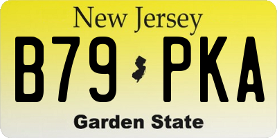 NJ license plate B79PKA