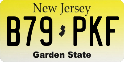 NJ license plate B79PKF