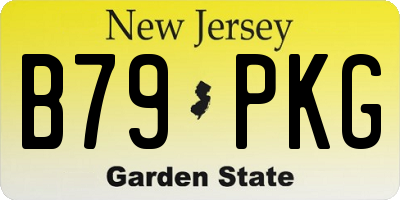 NJ license plate B79PKG