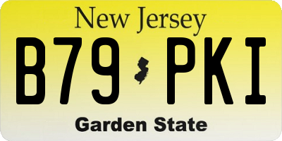 NJ license plate B79PKI