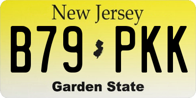 NJ license plate B79PKK