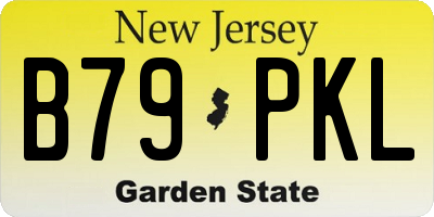 NJ license plate B79PKL