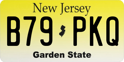 NJ license plate B79PKQ