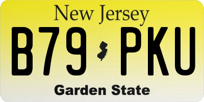NJ license plate B79PKU