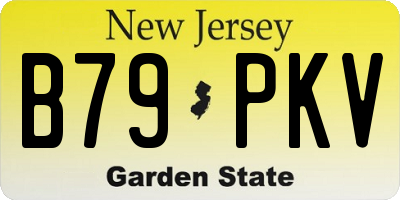 NJ license plate B79PKV