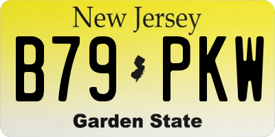 NJ license plate B79PKW