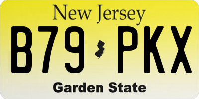 NJ license plate B79PKX