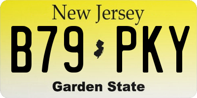 NJ license plate B79PKY