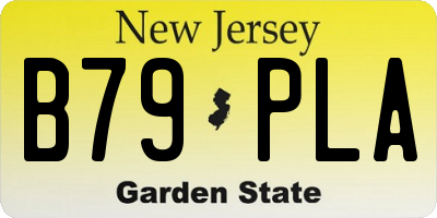 NJ license plate B79PLA
