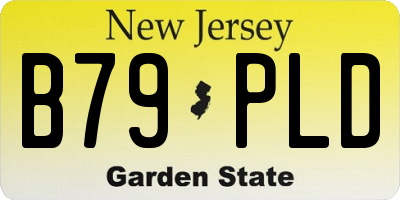 NJ license plate B79PLD