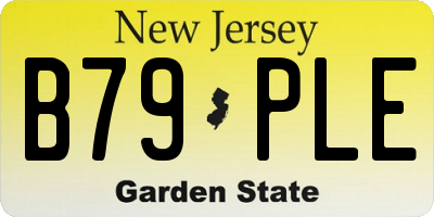 NJ license plate B79PLE