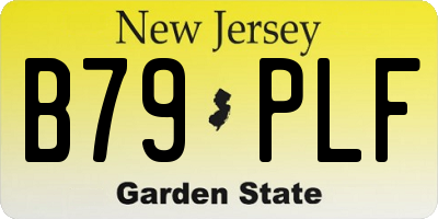 NJ license plate B79PLF
