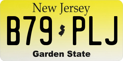 NJ license plate B79PLJ