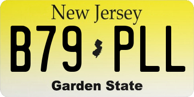 NJ license plate B79PLL