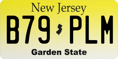 NJ license plate B79PLM