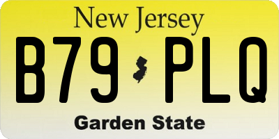 NJ license plate B79PLQ