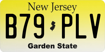 NJ license plate B79PLV