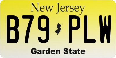 NJ license plate B79PLW