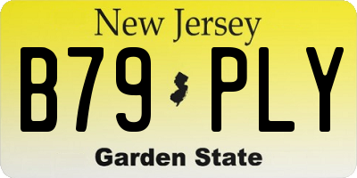 NJ license plate B79PLY