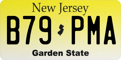 NJ license plate B79PMA