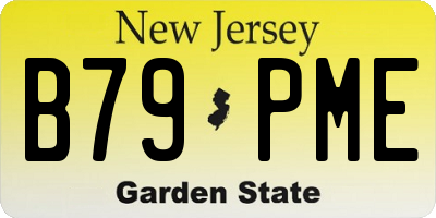 NJ license plate B79PME