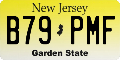 NJ license plate B79PMF