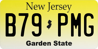 NJ license plate B79PMG