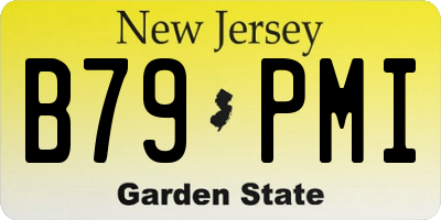 NJ license plate B79PMI