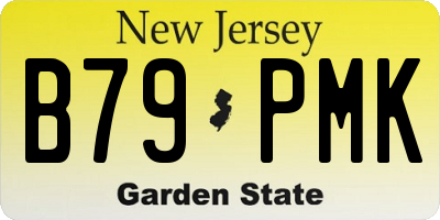 NJ license plate B79PMK