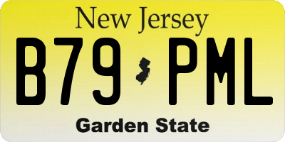 NJ license plate B79PML