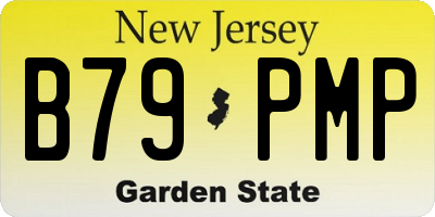 NJ license plate B79PMP