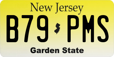 NJ license plate B79PMS
