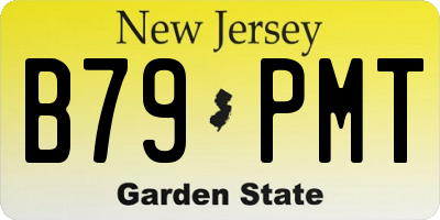 NJ license plate B79PMT