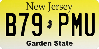 NJ license plate B79PMU