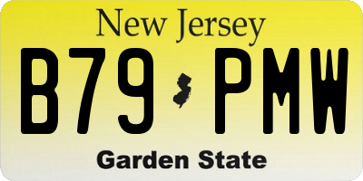 NJ license plate B79PMW