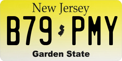 NJ license plate B79PMY