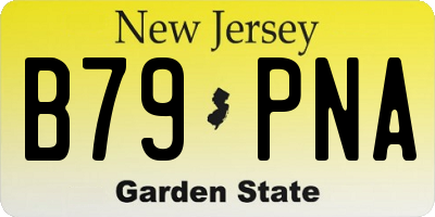 NJ license plate B79PNA
