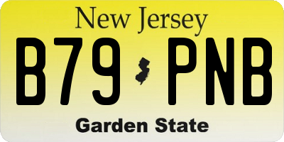 NJ license plate B79PNB