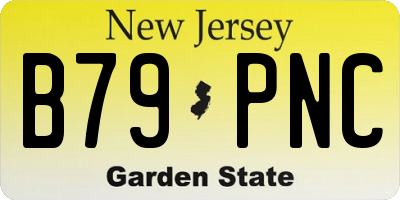 NJ license plate B79PNC