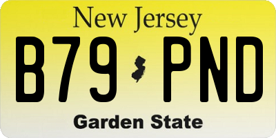 NJ license plate B79PND