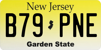 NJ license plate B79PNE