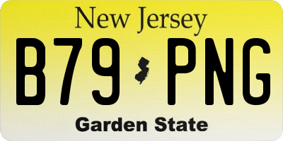 NJ license plate B79PNG