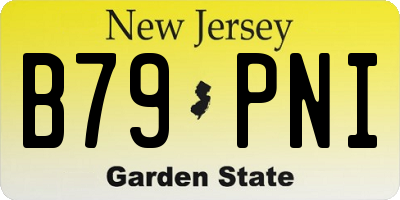 NJ license plate B79PNI