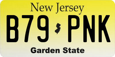 NJ license plate B79PNK