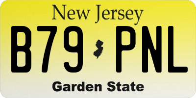 NJ license plate B79PNL