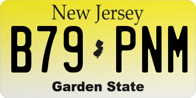 NJ license plate B79PNM