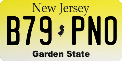 NJ license plate B79PNO