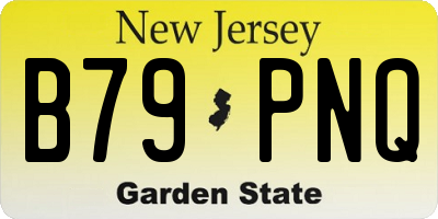 NJ license plate B79PNQ
