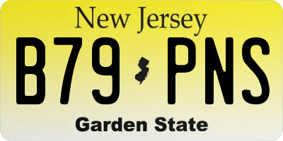NJ license plate B79PNS