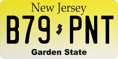 NJ license plate B79PNT